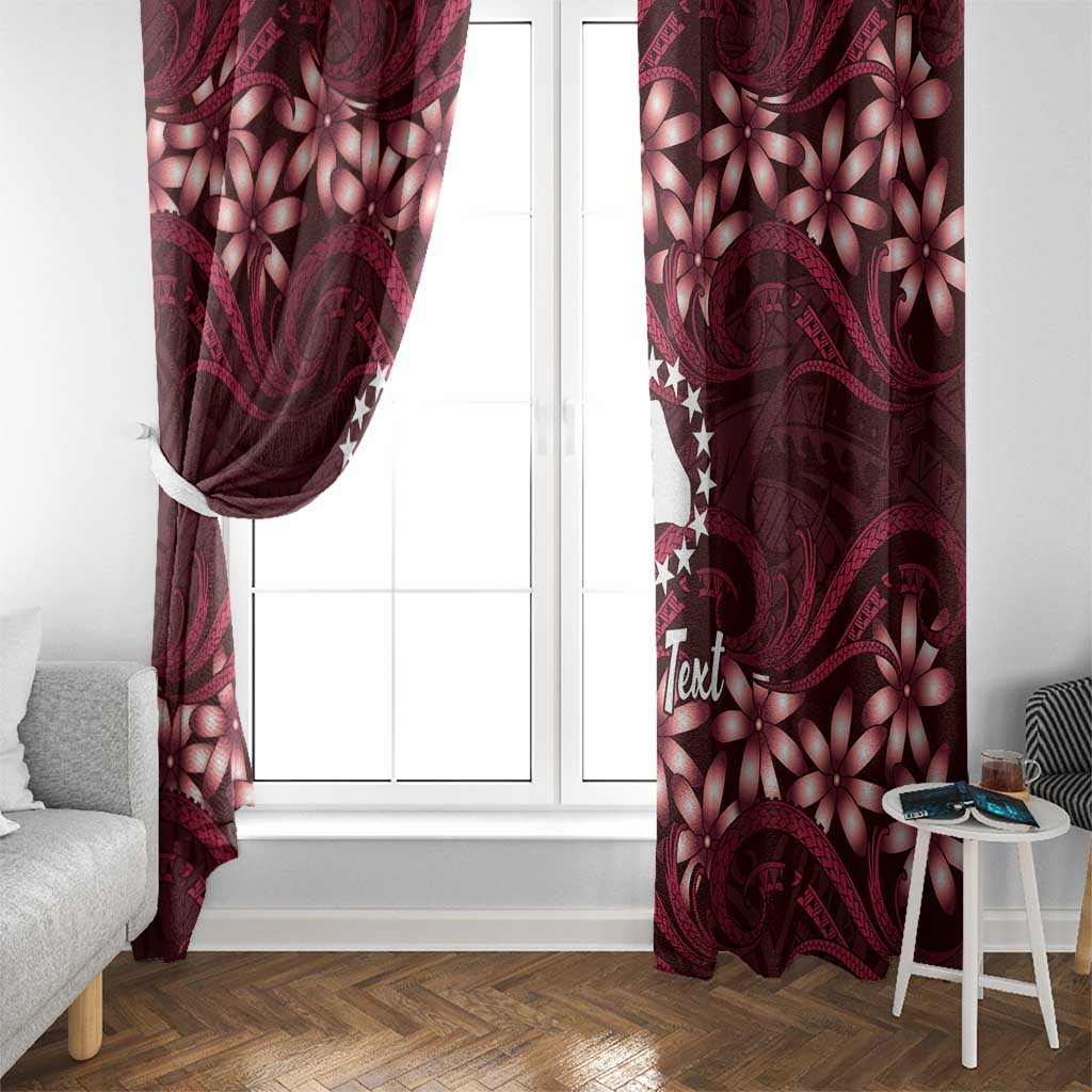 Personalised Cook Islands Mangaia Window Curtain Tiare Maori Polynesian Waves Tattoo LT14 - Polynesian Pride