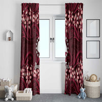 Personalised Cook Islands Mangaia Window Curtain Tiare Maori Polynesian Waves Tattoo LT14 - Polynesian Pride