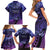 Philippines Father's Day Family Matching Short Sleeve Bodycon Dress and Hawaiian Shirt Polynesian Tattoo Galaxy Vibes