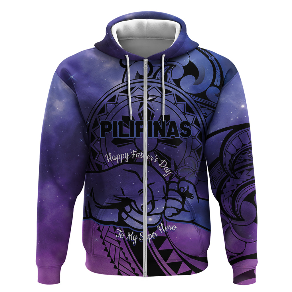 Philippines Father's Day Hoodie Polynesian Tattoo Galaxy Vibes