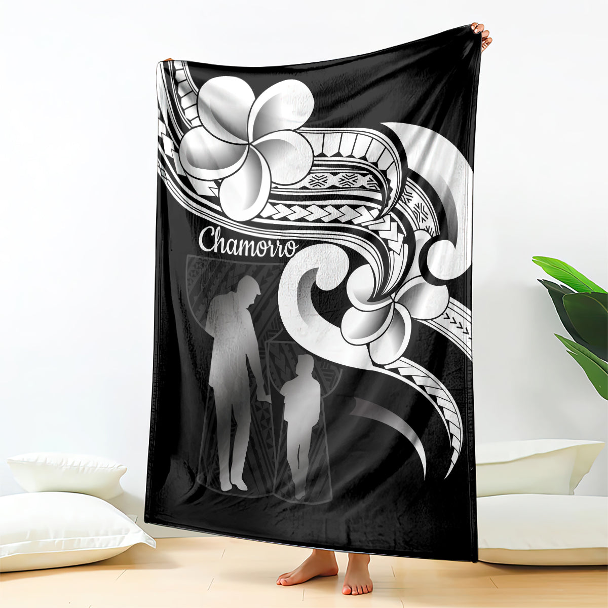 Guam Father's Day Blanket Chamorro Latte Stone Polynesian Pattern LT14 - Polynesian Pride
