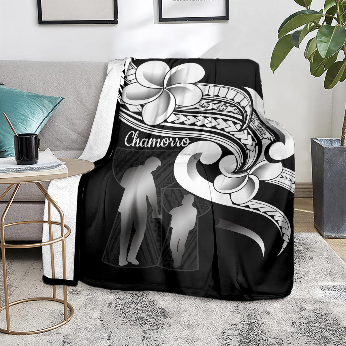 Guam Father's Day Blanket Chamorro Latte Stone Polynesian Pattern LT14 - Polynesian Pride