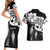 Guam Father's Day Couples Matching Short Sleeve Bodycon Dress and Hawaiian Shirt Chamorro Latte Stone Polynesian Pattern