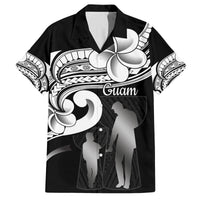 Guam Father's Day Family Matching Off Shoulder Maxi Dress and Hawaiian Shirt Chamorro Latte Stone Polynesian Pattern LT14 Dad's Shirt - Short Sleeve Black - Polynesian Pride