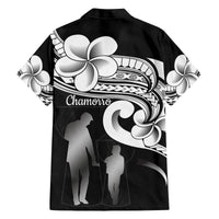 Guam Father's Day Family Matching Off Shoulder Maxi Dress and Hawaiian Shirt Chamorro Latte Stone Polynesian Pattern LT14 - Polynesian Pride