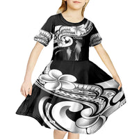Guam Father's Day Kid Short Sleeve Dress Chamorro Latte Stone Polynesian Pattern LT14 - Polynesian Pride
