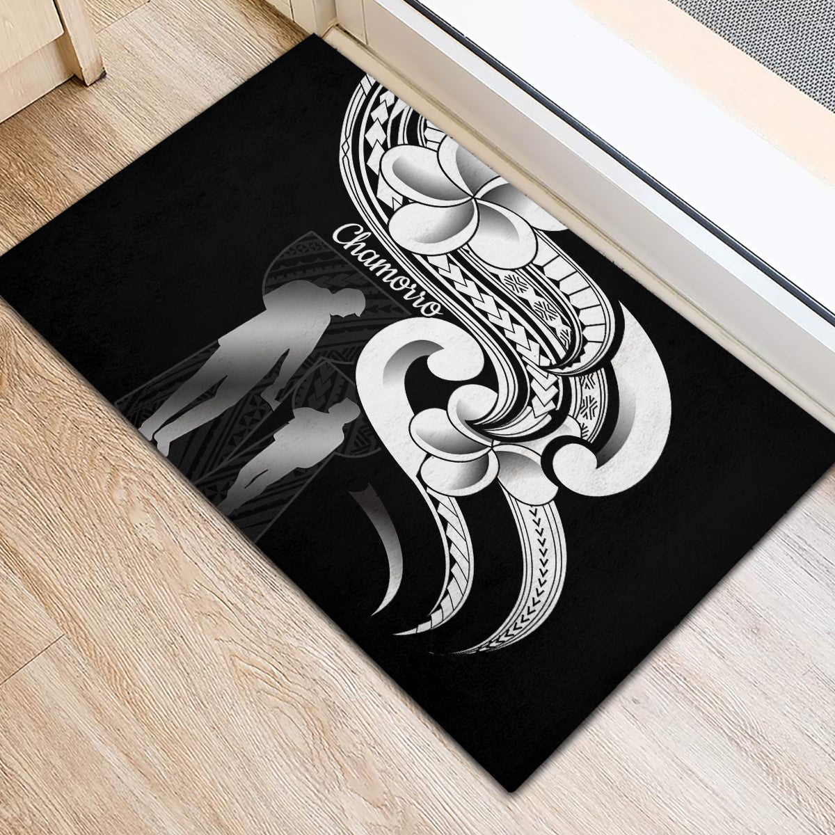 Guam Father's Day Rubber Doormat Chamorro Latte Stone Polynesian Pattern LT14 - Polynesian Pride