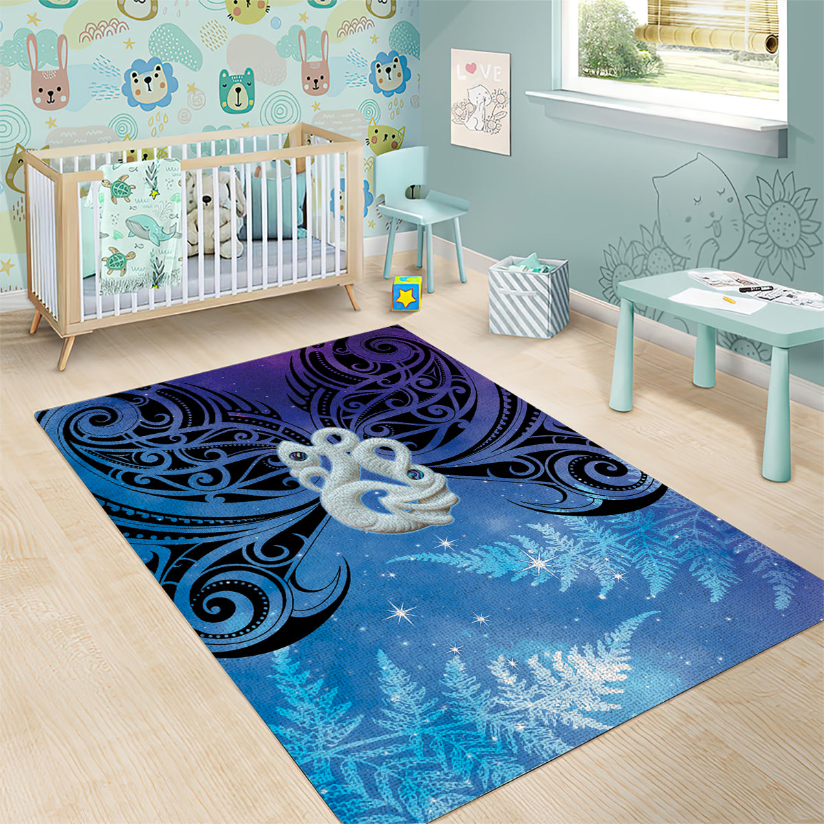 New Zealand Matariki Area Rug Aotearoa Maori New Year Manaia Galaxy Vibes LT14 - Polynesian Pride