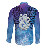 New Zealand Matariki Family Matching Off The Shoulder Long Sleeve Dress and Hawaiian Shirt Aotearoa Maori New Year Manaia Galaxy Vibes