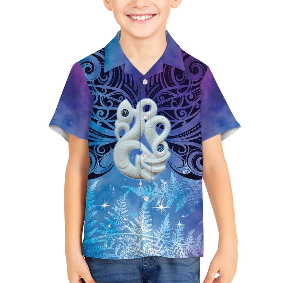 New Zealand Matariki Hawaiian Shirt Aotearoa Maori New Year Manaia Galaxy Vibes LT14 - Polynesian Pride