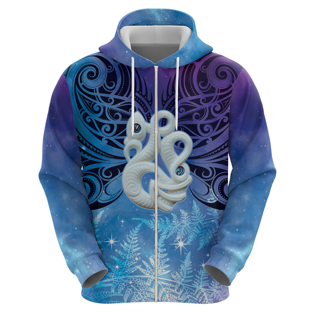New Zealand Matariki Hoodie Aotearoa Maori New Year Manaia Galaxy Vibes LT14 - Polynesian Pride