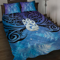 New Zealand Matariki Quilt Bed Set Aotearoa Maori New Year Manaia Galaxy Vibes LT14 Blue - Polynesian Pride