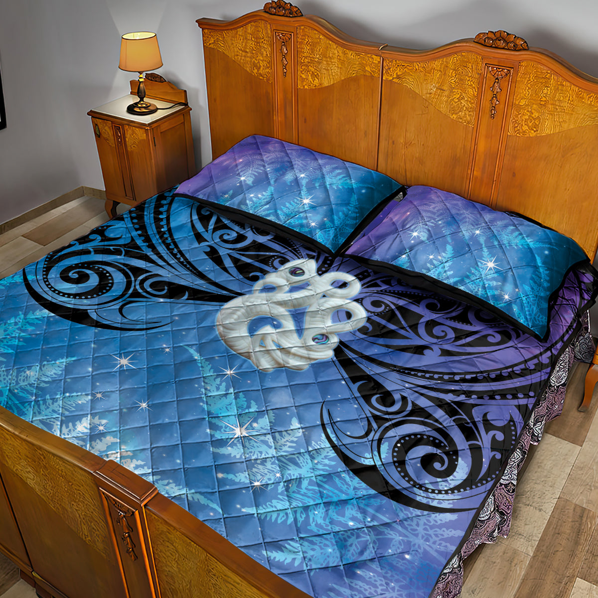 New Zealand Matariki Quilt Bed Set Aotearoa Maori New Year Manaia Galaxy Vibes LT14 - Polynesian Pride