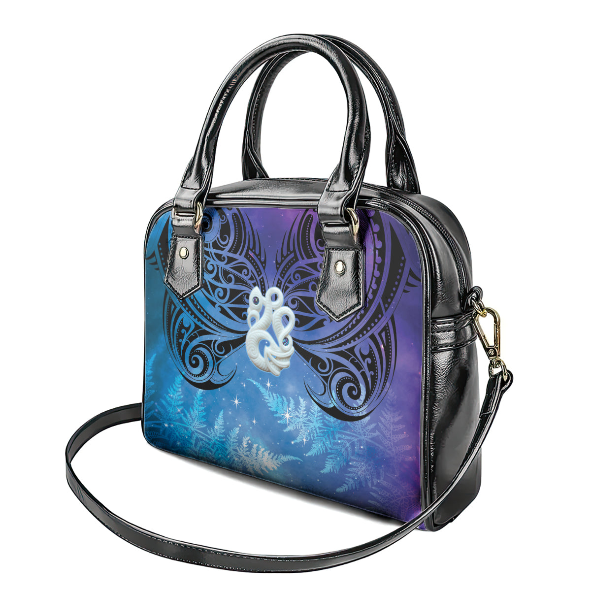 New Zealand Matariki Shoulder Handbag Aotearoa Maori New Year Manaia Galaxy Vibes LT14 - Polynesian Pride