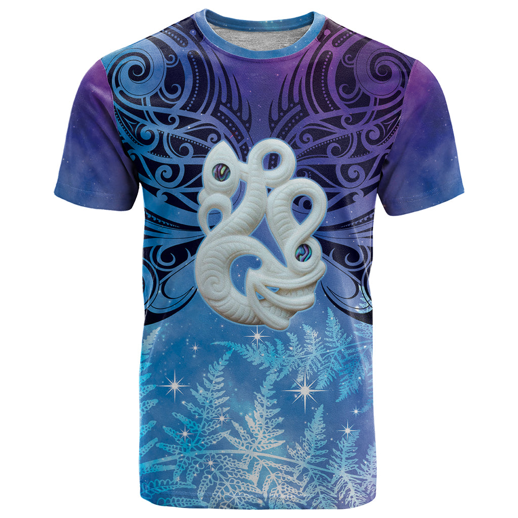 New Zealand Matariki T Shirt Aotearoa Maori New Year Manaia Galaxy Vibes LT14 Blue - Polynesian Pride