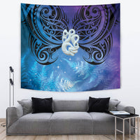 New Zealand Matariki Tapestry Aotearoa Maori New Year Manaia Galaxy Vibes LT14 Blue - Polynesian Pride