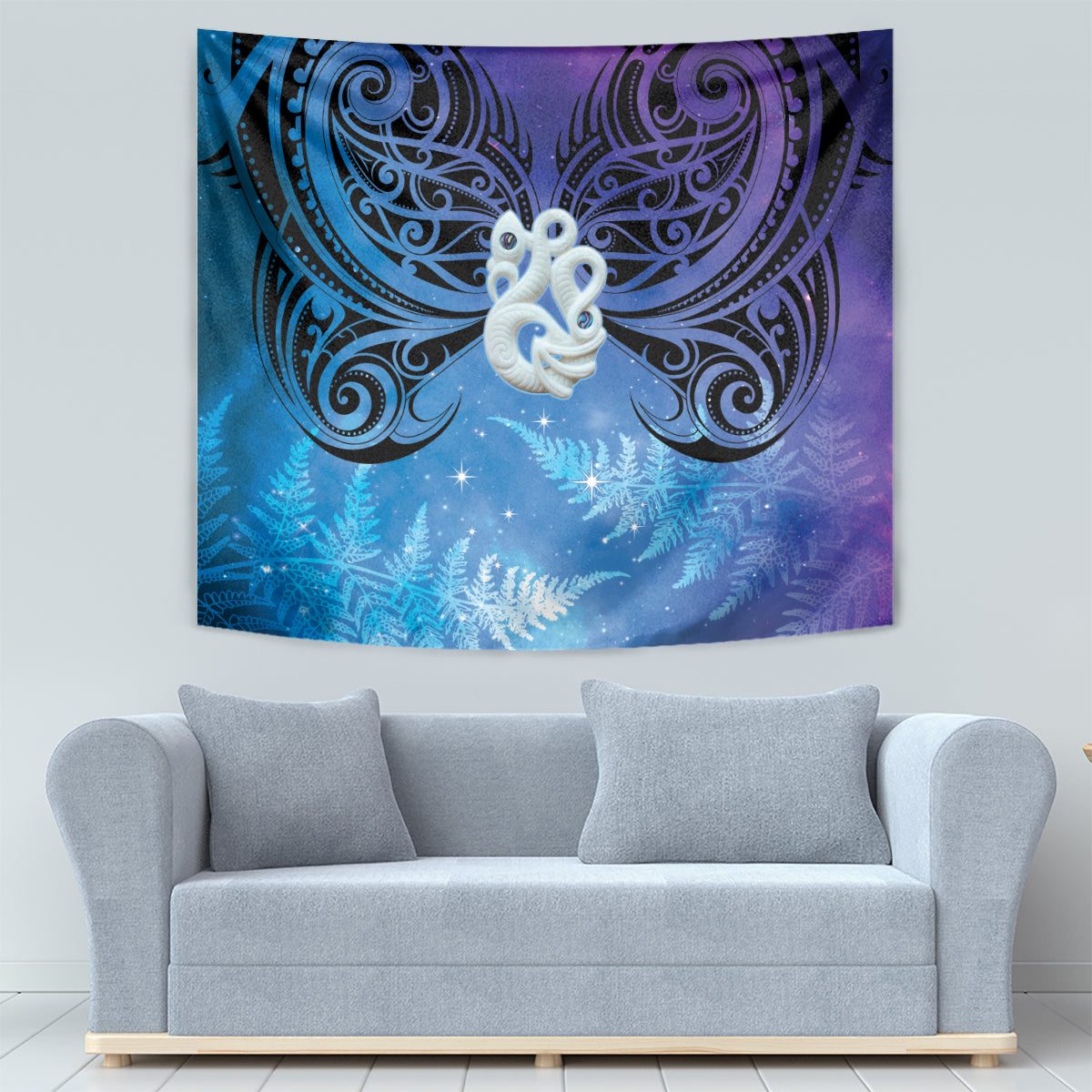 New Zealand Matariki Tapestry Aotearoa Maori New Year Manaia Galaxy Vibes LT14 - Polynesian Pride