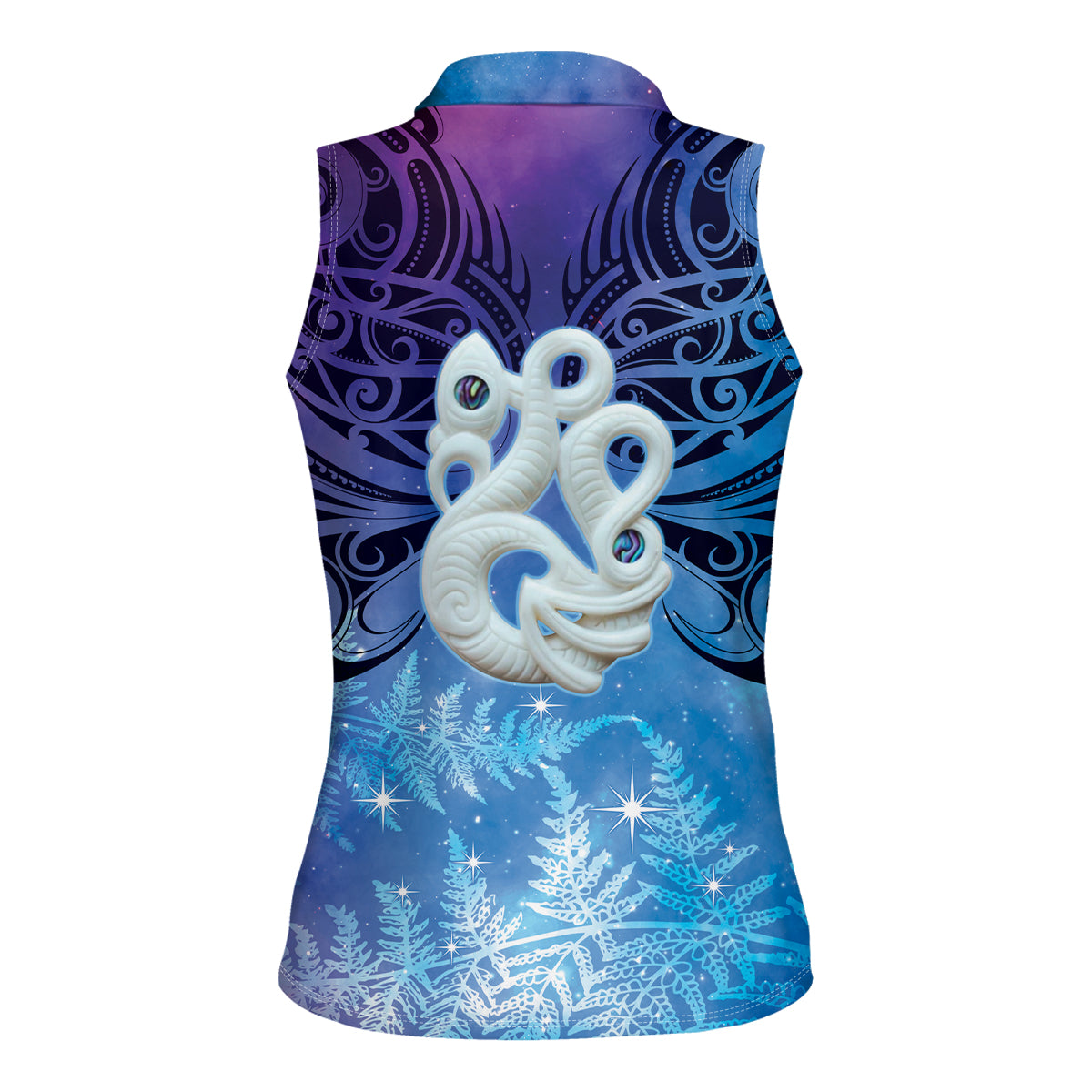 New Zealand Matariki Women Sleeveless Polo Shirt Aotearoa Maori New Year Manaia Galaxy Vibes