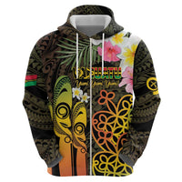 Personalised Vanuatu Independence Day Hoodie Carving Drum Sand Drawing Turtle