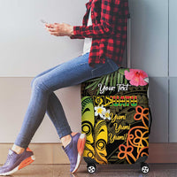 Personalised Vanuatu Independence Day Luggage Cover Carving Drum Sand Drawing Turtle