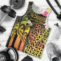 Personalised Vanuatu Independence Day Men Tank Top Carving Drum Sand Drawing Turtle