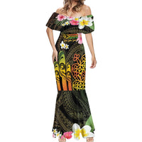 Personalised Vanuatu Independence Day Mermaid Dress Carving Drum Sand Drawing Turtle