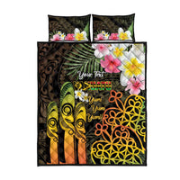Personalised Vanuatu Independence Day Quilt Bed Set Carving Drum Sand Drawing Turtle
