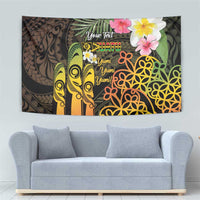 Personalised Vanuatu Independence Day Tapestry Carving Drum Sand Drawing Turtle