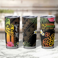 Personalised Vanuatu Independence Day Tumbler Cup Carving Drum Sand Drawing Turtle LT14 - Polynesian Pride