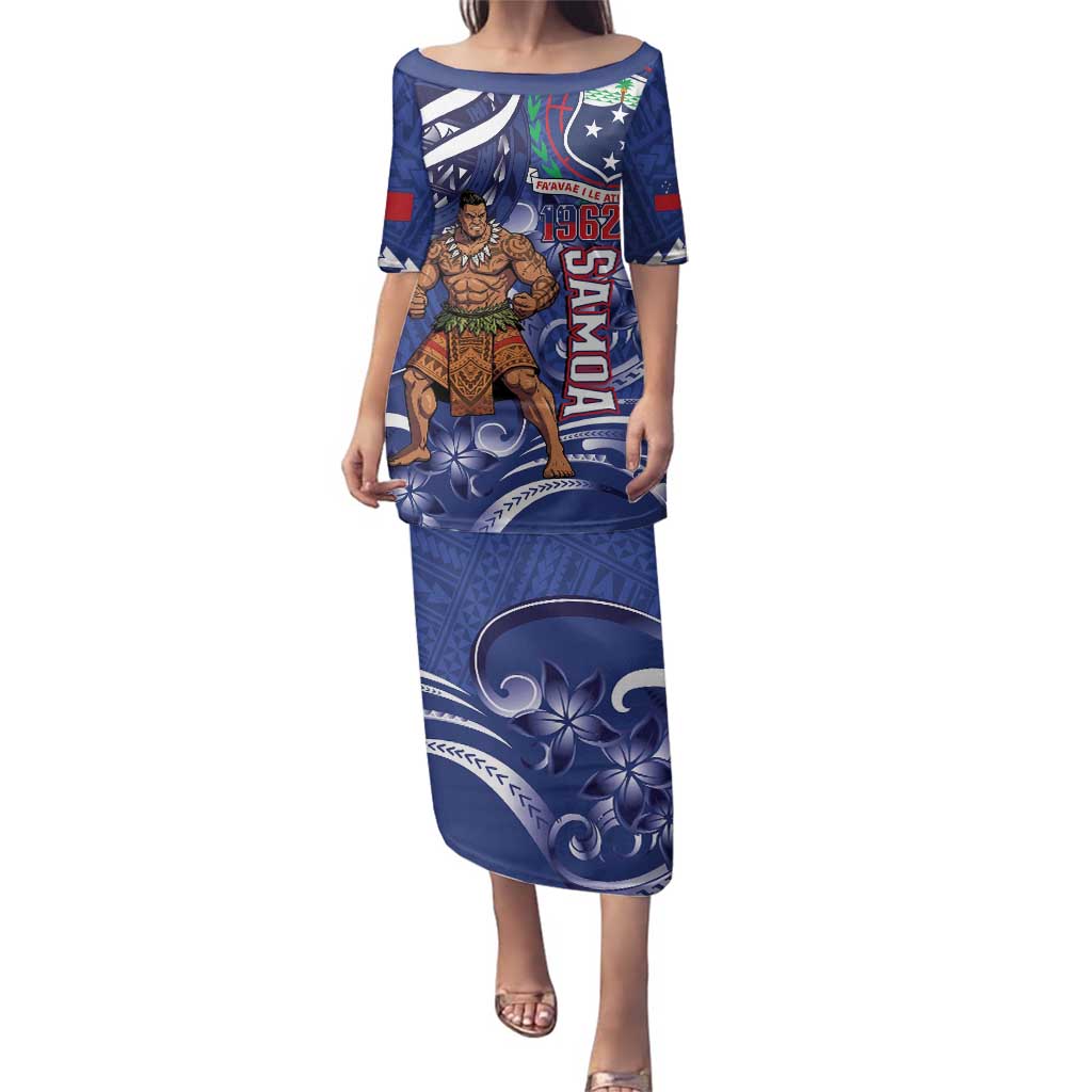 Samoa Independence Day Family Matching Puletasi and Hawaiian Shirt 1962 Proud Samoan Warrior