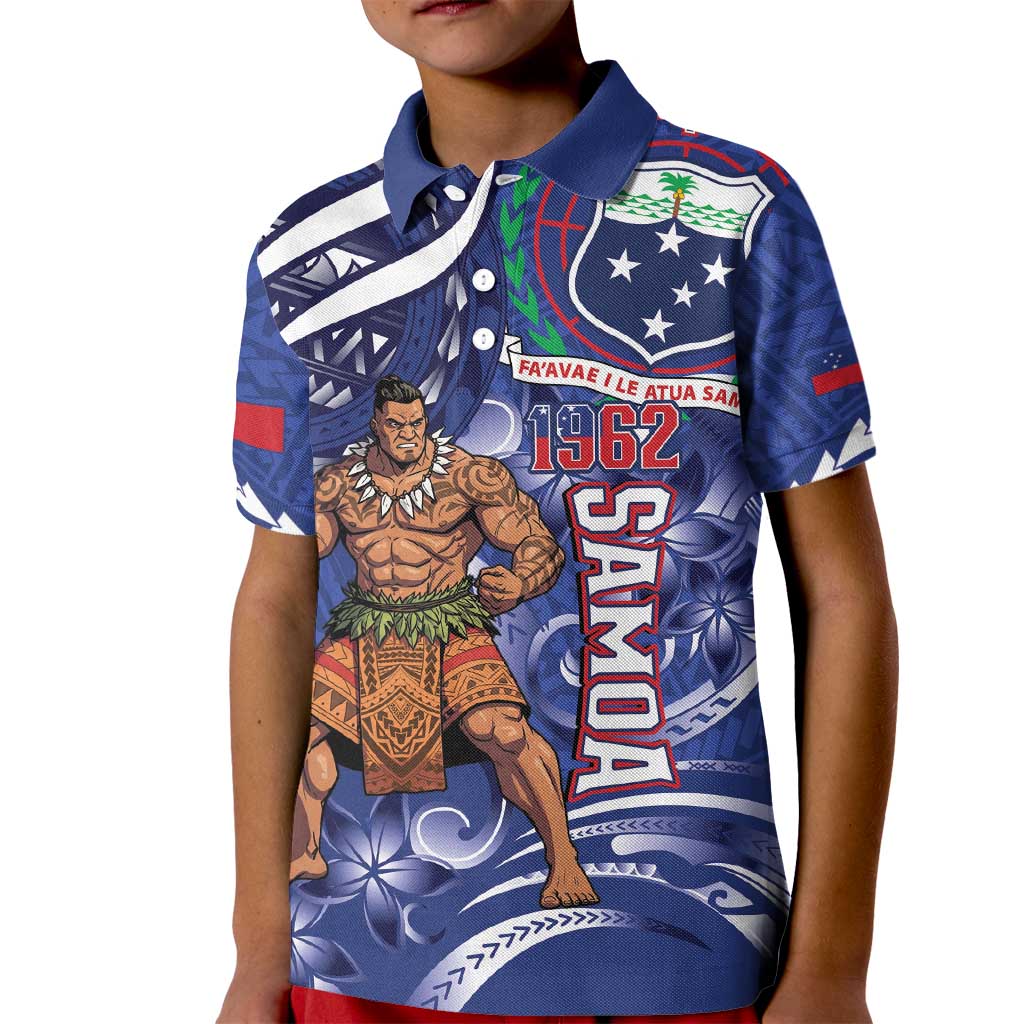 Samoa Independence Day Kid Polo Shirt 1962 Proud Samoan Warrior