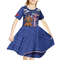 Samoa Independence Day Kid Short Sleeve Dress 1962 Proud Samoan Warrior