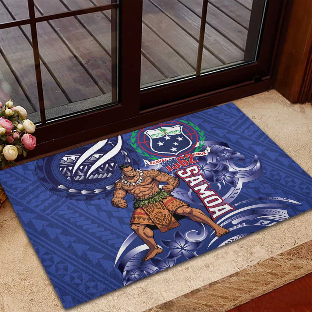Samoa Independence Day Rubber Doormat 1962 Proud Samoan Warrior