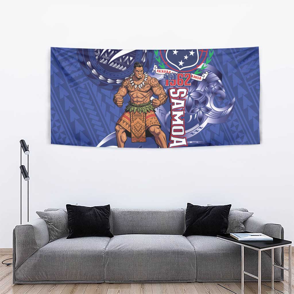 Samoa Independence Day Tapestry 1962 Proud Samoan Warrior
