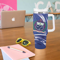 Samoa Independence Day Tumbler With Handle 1962 Proud Samoan Warrior LT14 - Polynesian Pride