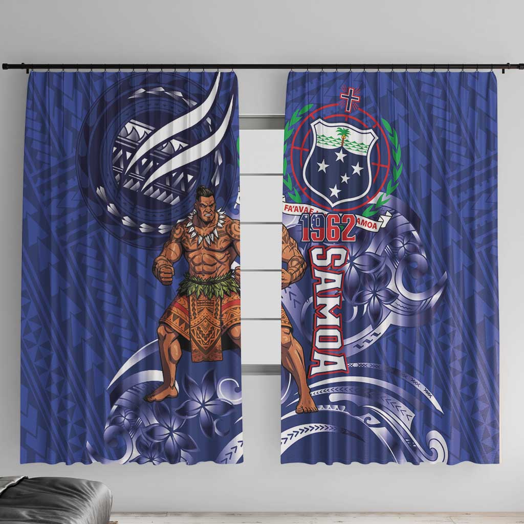 Samoa Independence Day Window Curtain 1962 Proud Samoan Warrior