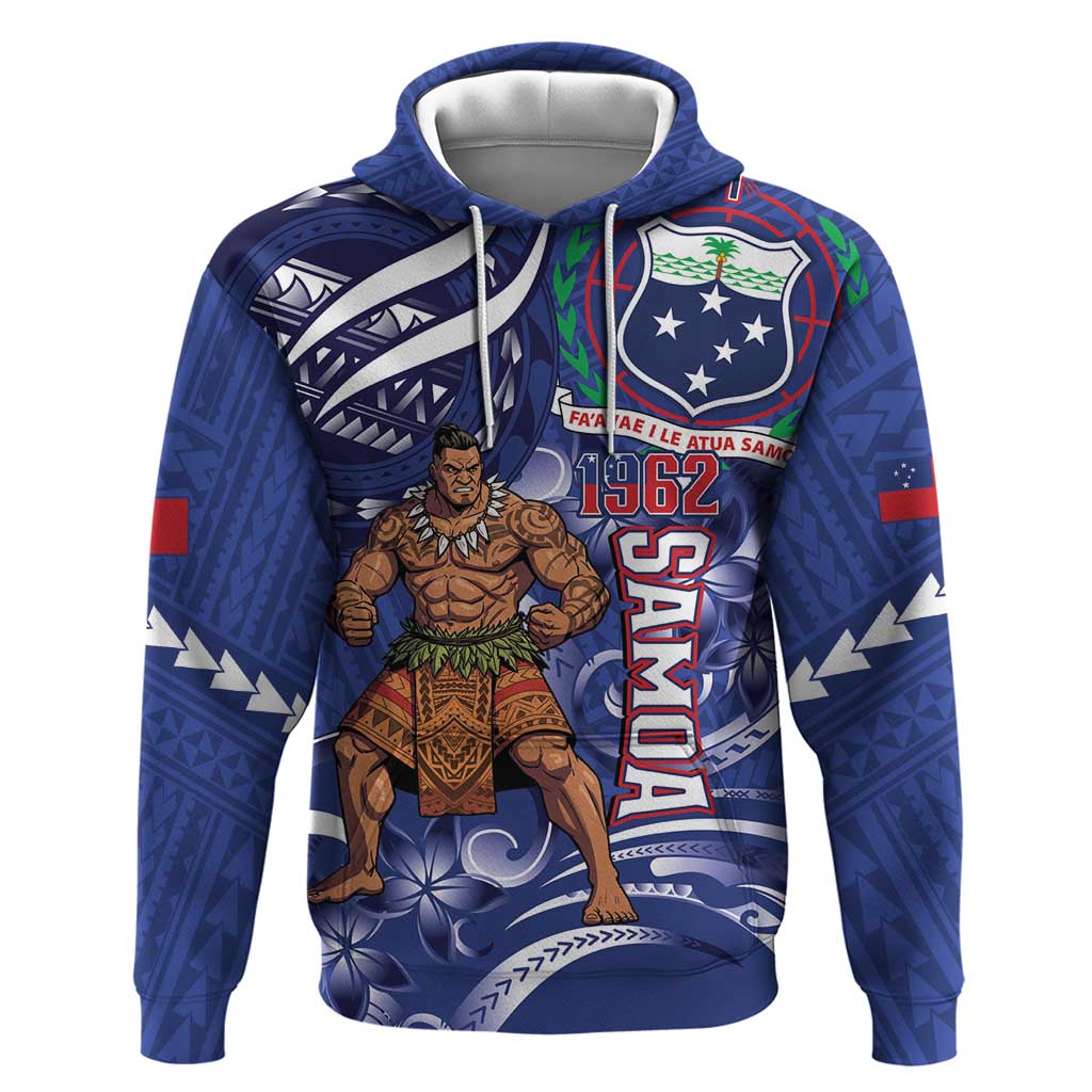 Samoa Independence Day Zip Hoodie 1962 Proud Samoan Warrior