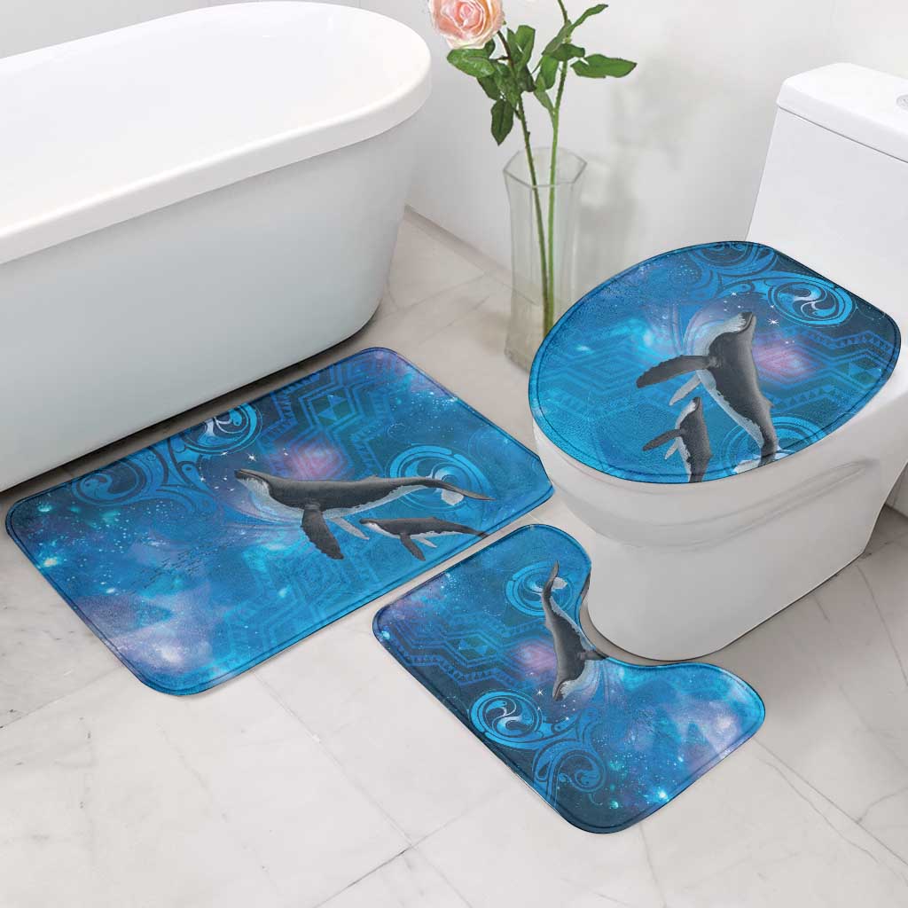 Paikea New Zealand Matariki Bathroom Set Humpback Whale Taniko Motifs Ocean Vibes LT14 - Polynesian Pride