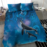 Paikea New Zealand Matariki Bedding Set Humpback Whale Taniko Motifs Ocean Vibes LT14 - Polynesian Pride