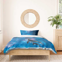 Paikea New Zealand Matariki Bedding Set Humpback Whale Taniko Motifs Ocean Vibes LT14 - Polynesian Pride