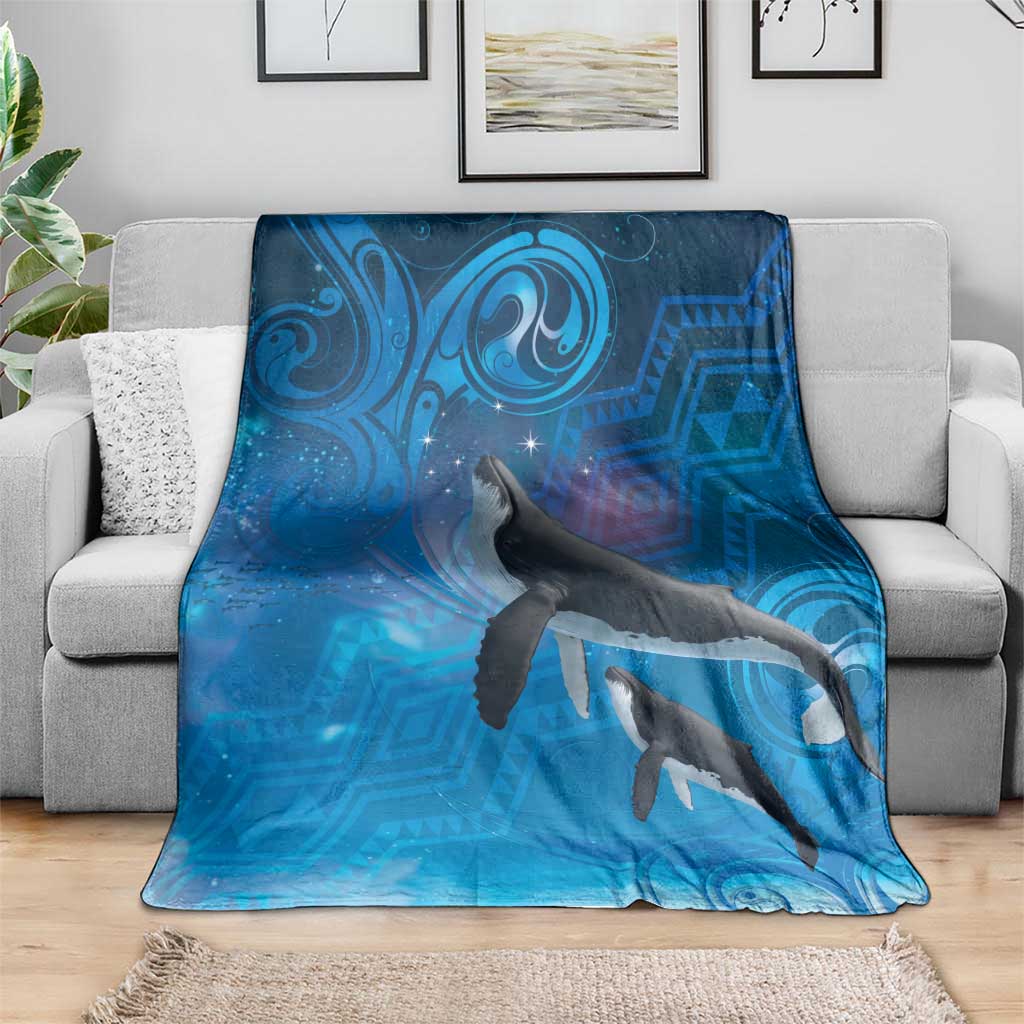 Paikea New Zealand Matariki Blanket Humpback Whale Taniko Motifs Ocean Vibes LT14 - Polynesian Pride