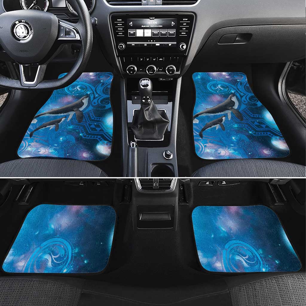 Paikea New Zealand Matariki Car Mats Humpback Whale Taniko Motifs Ocean Vibes LT14 Set 4pcs Blue - Polynesian Pride