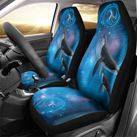 Paikea New Zealand Matariki Car Seat Cover Humpback Whale Taniko Motifs Ocean Vibes LT14 - Polynesian Pride