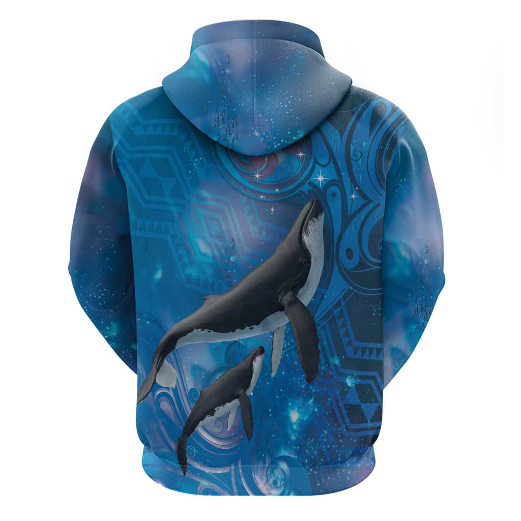 Paikea New Zealand Matariki Hoodie Humpback Whale Taniko Motifs Ocean Vibes LT14 - Polynesian Pride
