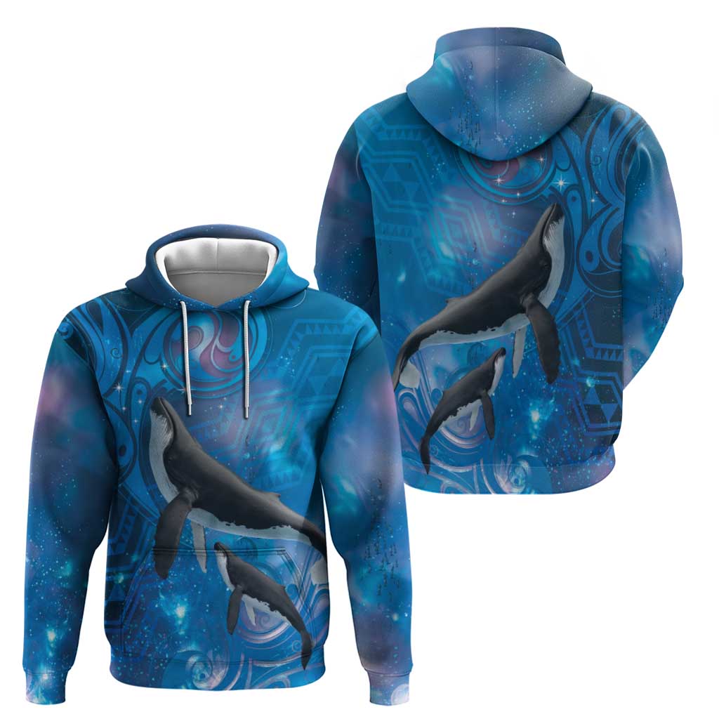 Paikea New Zealand Matariki Hoodie Humpback Whale Taniko Motifs Ocean Vibes LT14 - Polynesian Pride
