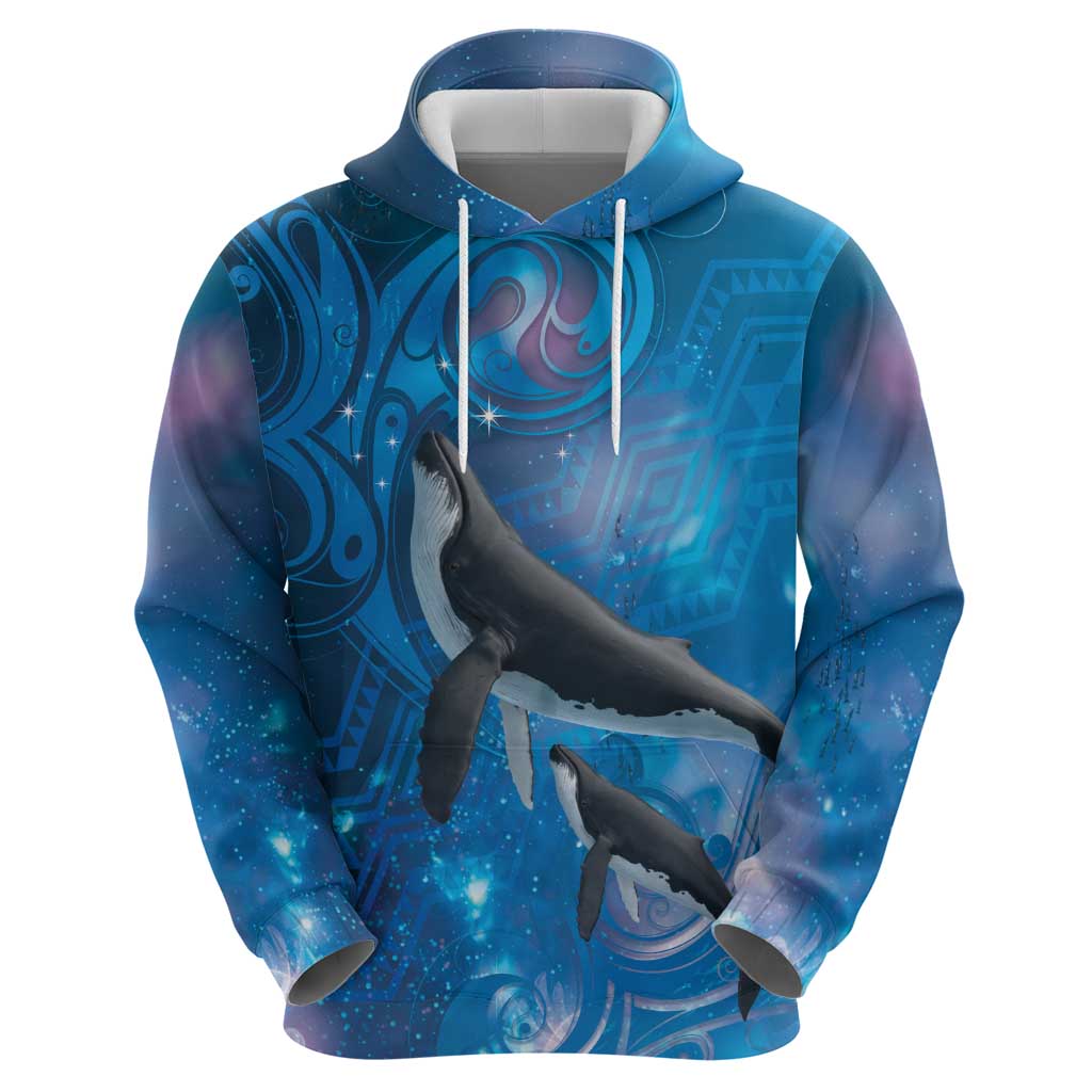 Paikea New Zealand Matariki Hoodie Humpback Whale Taniko Motifs Ocean Vibes LT14 - Polynesian Pride