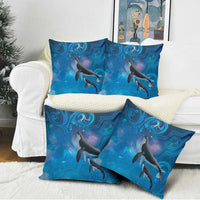 Paikea New Zealand Matariki Pillow Cover Humpback Whale Taniko Motifs Ocean Vibes LT14 - Polynesian Pride