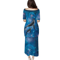 Paikea New Zealand Matariki Puletasi Humpback Whale Taniko Motifs Ocean Vibes LT14 - Polynesian Pride