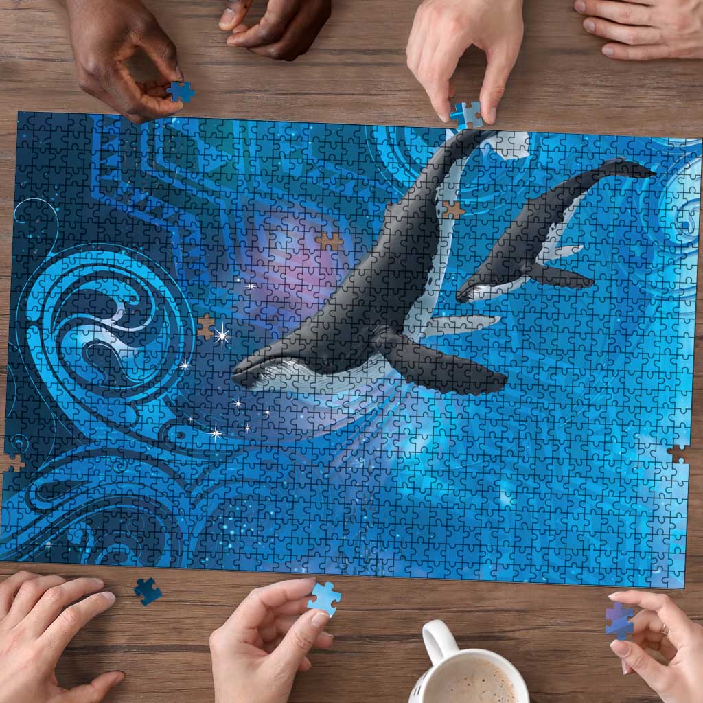 Paikea New Zealand Matariki Puzzle Humpback Whale Taniko Motifs Ocean Vibes LT14 - Polynesian Pride