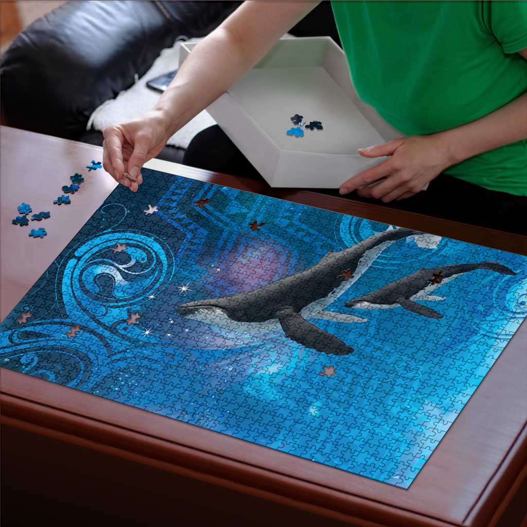 Paikea New Zealand Matariki Puzzle Humpback Whale Taniko Motifs Ocean Vibes LT14 - Polynesian Pride